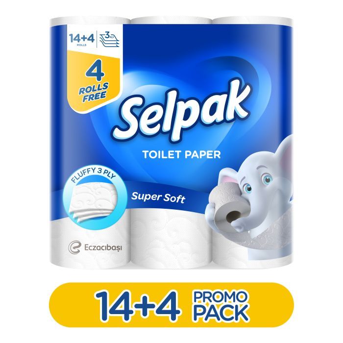 Туалетний папір Selpak 3 шари 32 рулони (8690530284463) зображення 2