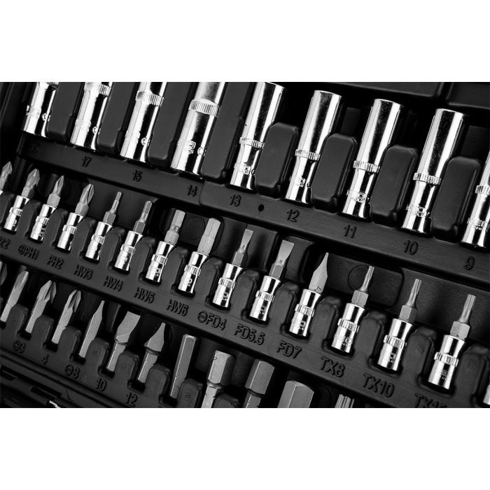 Набор инструментов Neo Tools 94шт, 1/2", 1/4", CrV, кейс (10-062) изображение 3