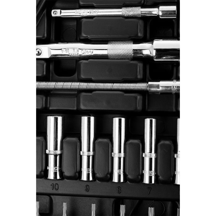 Набор инструментов Neo Tools 94шт, 1/2", 1/4", CrV, кейс (10-062) изображение 5