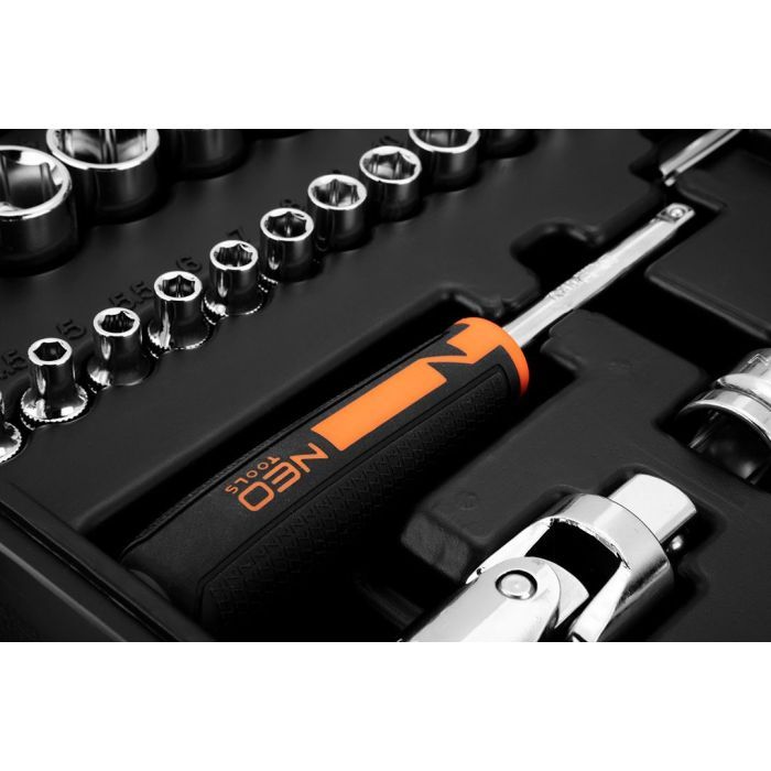 Набор инструментов Neo Tools 94шт, 1/2", 1/4", CrV, кейс (10-062) изображение 6