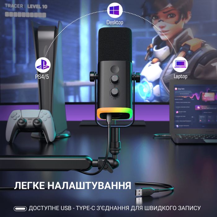 Микрофон Fifine TAM8 USB Black (TAM8) изображение 8