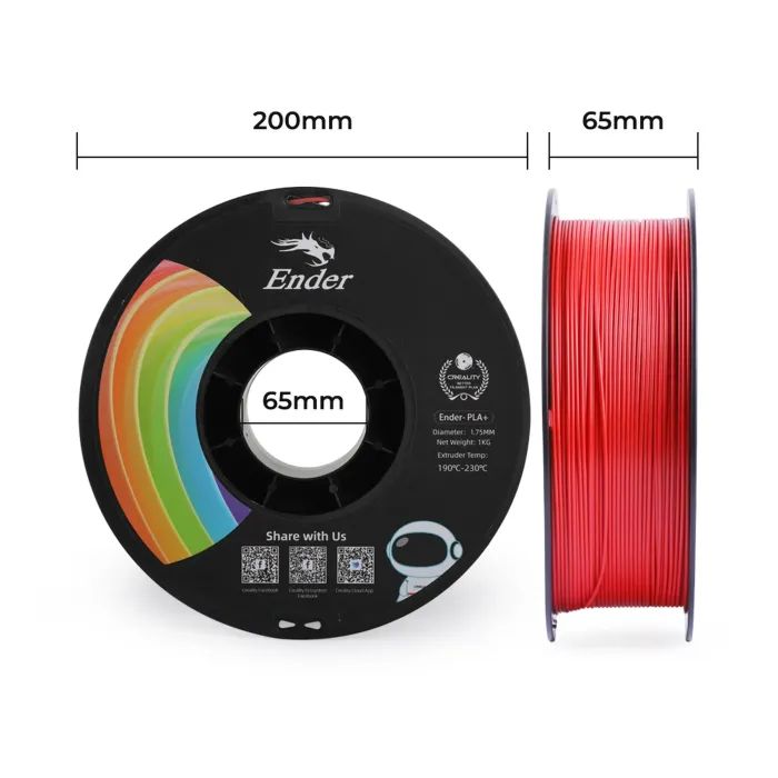 Пластик для 3D-принтера Creality PLA+ 1кг, 1.75мм, orange (3301010307) изображение 7