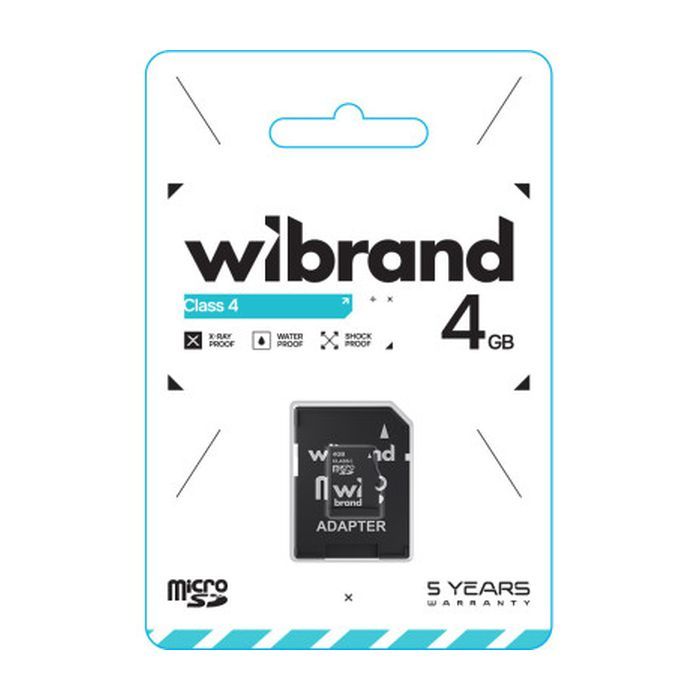 Карта пам'яті Wibrand 4GB microSD class 4 (WICDC4/4GB-A) зображення 2