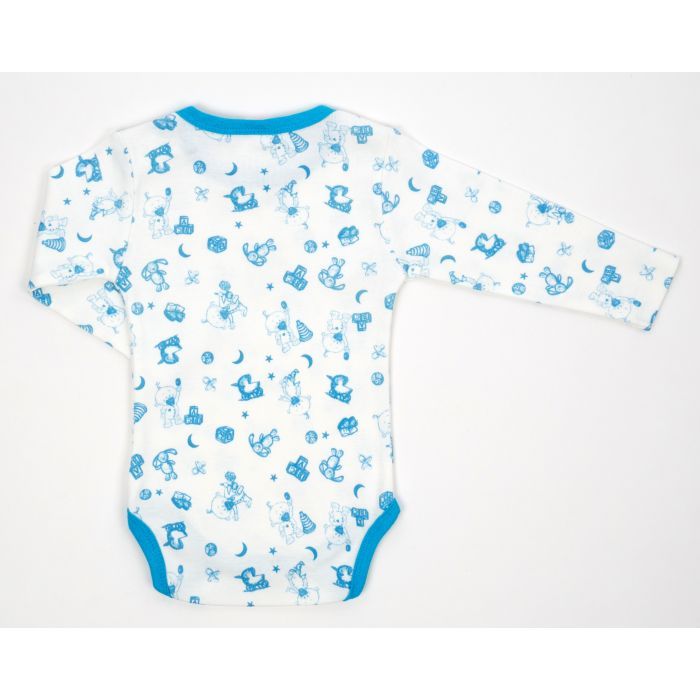 Боди детское Breeze з довгим рукавом (1027-74-creamblue) изображение 2