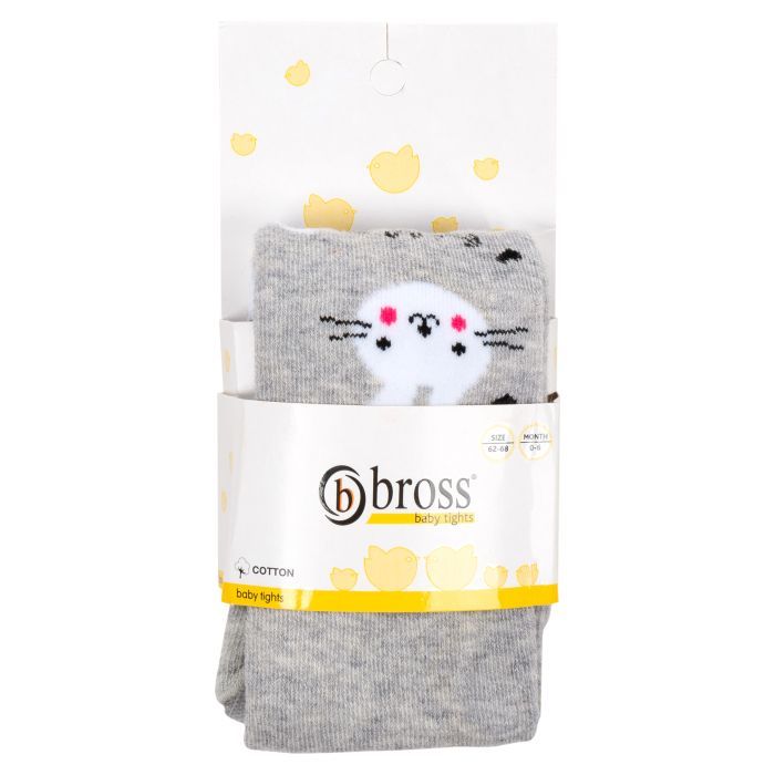Колготки дитячі Bross із зайчиком (17573-0-6G-peach)