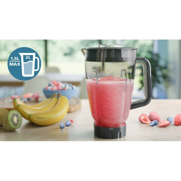 Блендер Philips стаціонарний Series 5000, 1000Вт, чаша-2000мл, сірий (HR3020/20) изображение 2