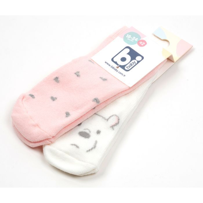 Шкарпетки дитячі Bibaby набір з ведмедиком (68343-18-pink) зображення 2