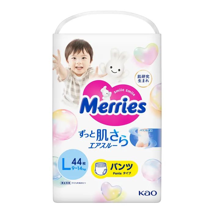 Подгузники Merries Трусики Super Jumbo L (9-14 кг) 44 шт. (4901301425874)
