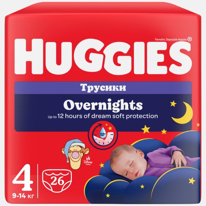 Подгузники Huggies Overnights Pants Трусики 4 9-14 кг 26 шт. (5029053581088) изображение 2