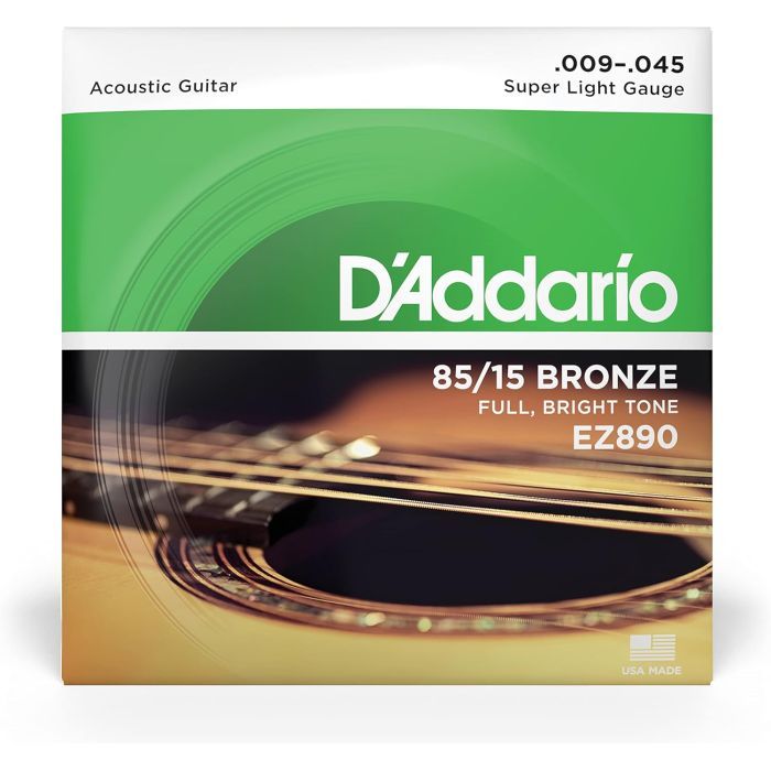Струны для гитары D'Addario 85/15 Bronze Super Light (09-45) (EZ890) изображение 2