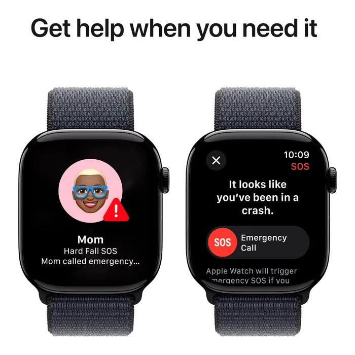 Смарт-годинник Apple Watch Series 10 GPS 46mm Jet Black Aluminium Case with Ink Sport Loop (MWWR3QH/A) зображення 6