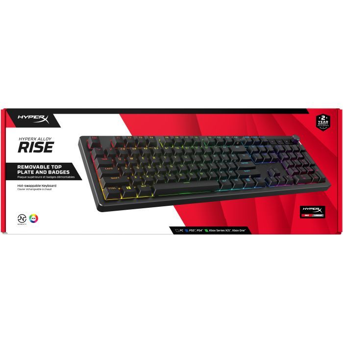 Клавиатура HyperX Alloy Rise PBT HX Red USB UA Black (7G7A3AA) изображение 6