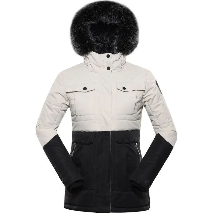 Куртка Alpine Pro Egypa LJCB592 128 бежевий/чорний XS (007.018.0072)