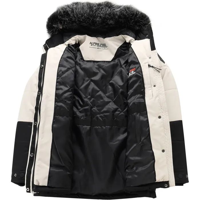 Куртка Alpine Pro Egypa LJCB592 128 бежевий/чорний XS (007.018.0072) изображение 3