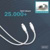 Дата кабель USB-C to USB-C 1.0m USB 2.0 60W silicone white Digitus (AK-300341-010-W) изображение 7