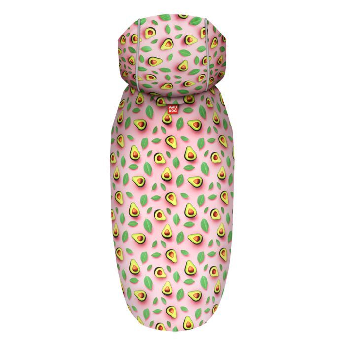 Дождевик для животных WAUDOG Clothes Накидка с капюшоном Авокадо на розовом XXS (354-4051) изображение 3