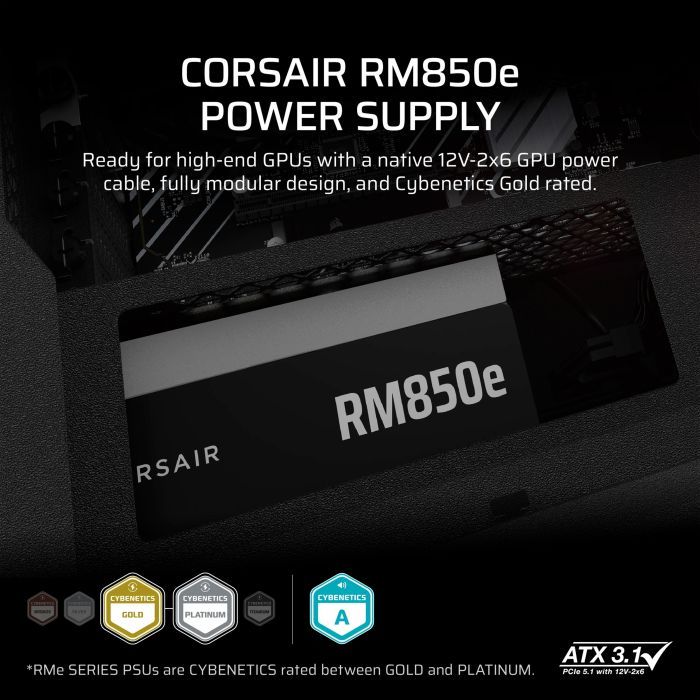 Блок питания Corsair 850W RM850e (CP-9020296-EU) изображение 7