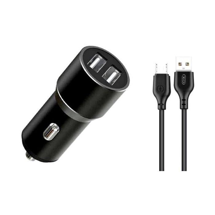 Зарядное устройство XO TZ09 2.4A/2 USB + cable microUSB Grey (XO-TZ09M-GR)