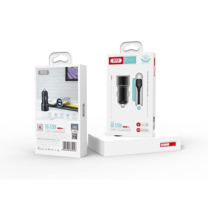 Зарядное устройство XO TZ09 2.4A/2 USB + cable microUSB Grey (XO-TZ09M-GR) изображение 3