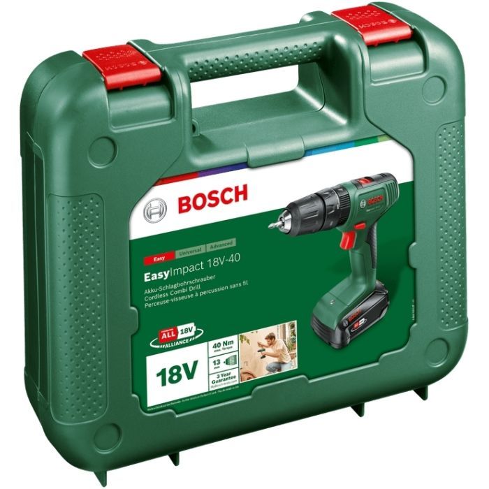 Шуруповерт Bosch EasyImpact 18V-40 18В 1х1.5Агод 2038Нм 0-4300-1650обхв кейс ЗП 1.4кг (0.603.9D8.101) изображение 2