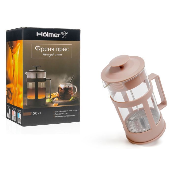 Френч-прес Hölmer Honeyed Бежевий 1 л (FP-01000-PBE Honeyed) зображення 7