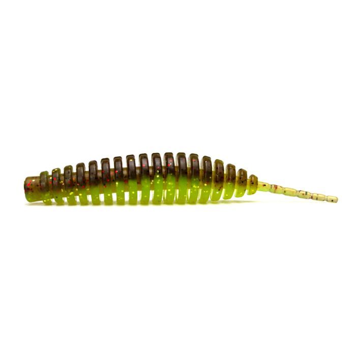 Силикон рыболовный FishUP Tanta 2.5" 203 - Green Pumpkin/Flo Chartreuse (8шт/уп) (1864.14.50)