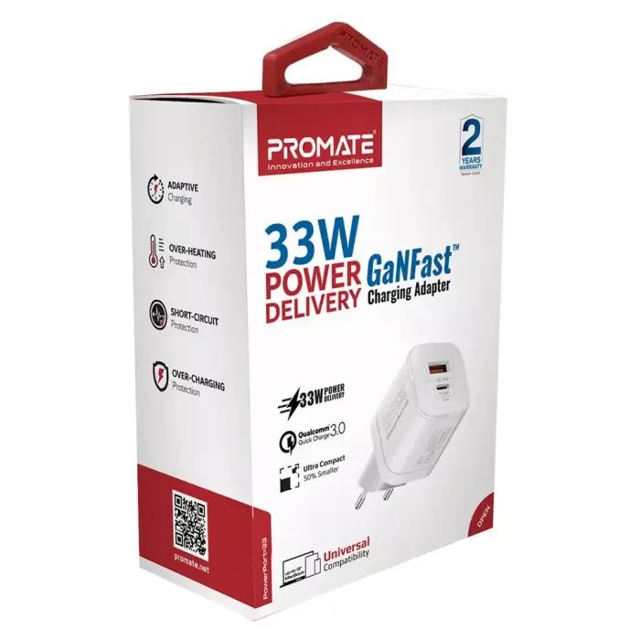Зарядний пристрій Promate powerport-33.white зображення 2