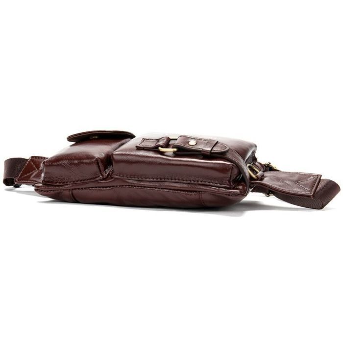 Сумка Vintage Поясная мужская Коричневая (14747) изображение 2