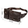 Сумка Vintage Поясная мужская Коричневая (14747) изображение 3