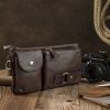 Сумка Vintage Поясная мужская Коричневая (14747) изображение 5