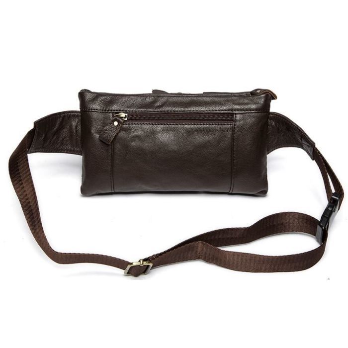 Сумка Vintage Поясная мужская Коричневая (14747) изображение 6
