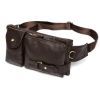 Сумка Vintage Поясная мужская Коричневая (14747) изображение 7