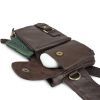 Сумка Vintage Поясная мужская Коричневая (14747) изображение 9