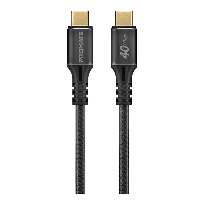 Дата кабель USB-C to USB-C powerbolt240-2m.black Promate (powerbolt240-2m.black)
