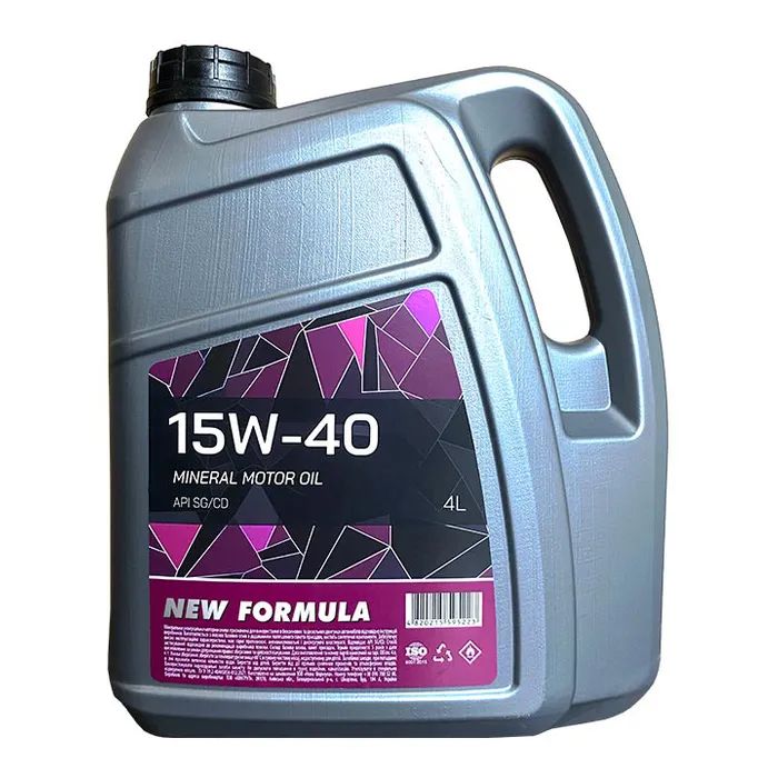 Моторное масло NEW FORMULA 15w-40 (SG/CD) кан. 4л ПЕ (3,6кг) (NF196254)