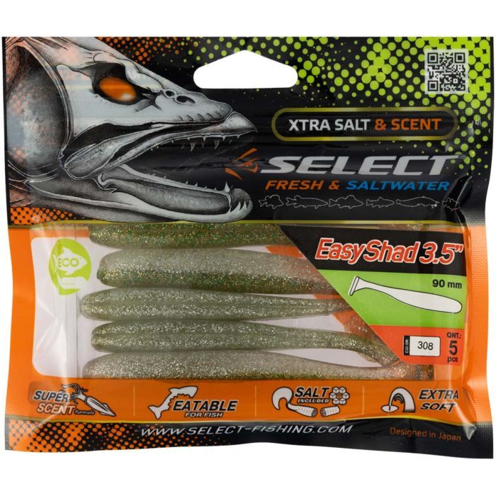 Силикон рыболовный Select Easy Shad 3.5" col.045 (5 шт/упак) (1870.05.62) изображение 2