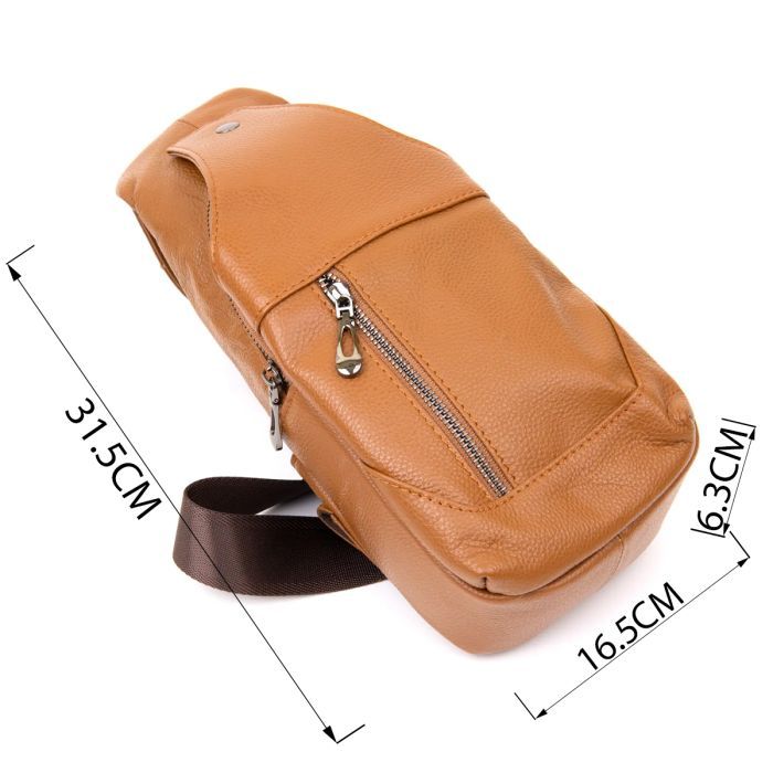 Сумка Vintage Кросс боди Рыжая (20404) изображение 3