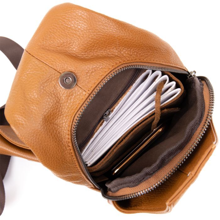 Сумка Vintage Кросс боди Рыжая (20404) изображение 6