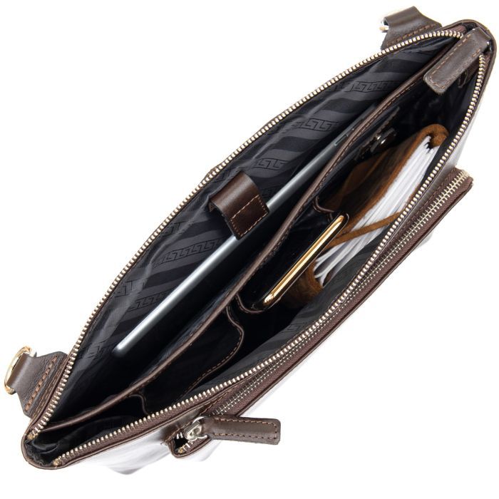 Сумка Grande Pelle Кожаная мужская Коричневая (11438) изображение 7