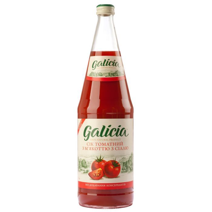 Сок Galicia Томатный с мякотью и солью 1 л с/б (4820209560220)
