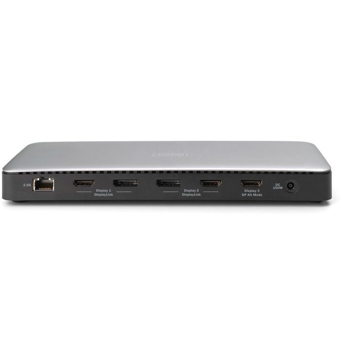 Порт-реплікатор Digitus USB-C > 3xHDMI/2xDP/4xUSB-A/USB-C/RJ54/DC/Audio (DA-70918) зображення 3