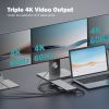 Порт-реплікатор Digitus USB-C > 3xHDMI/2xDP/4xUSB-A/USB-C/RJ54/DC/Audio (DA-70918) зображення 8