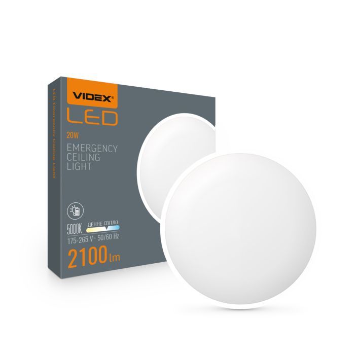 Світильник Videx LED аварійний накладний  20W 5000K 220V (VL-CLR-EM200-2) зображення 7