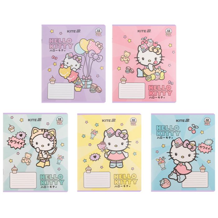 Зошит Kite Hello Kitty, 12 аркушів, лінія (HK25-234-1)
