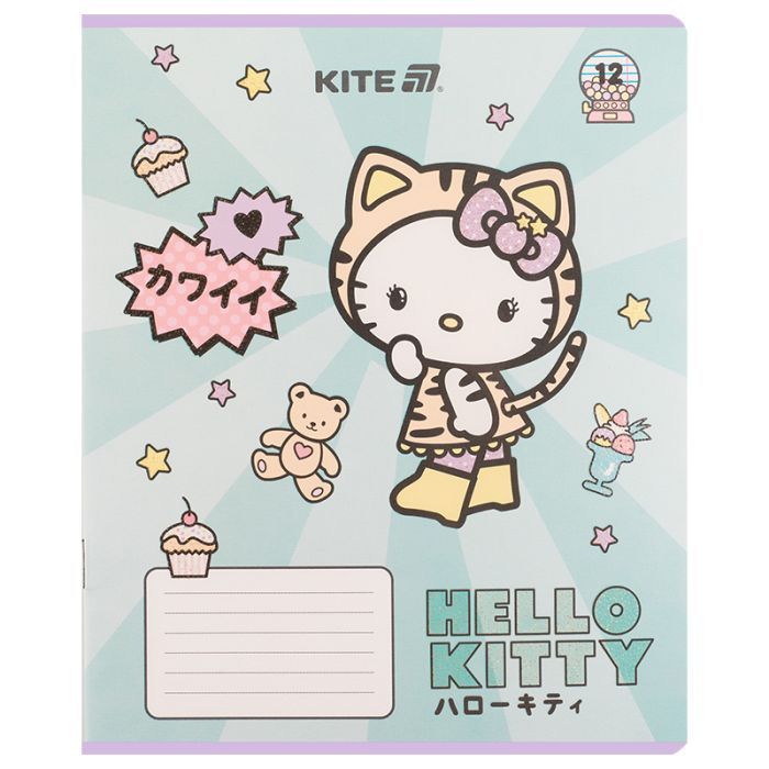 Зошит Kite Hello Kitty, 12 аркушів, лінія (HK25-234-1) зображення 8