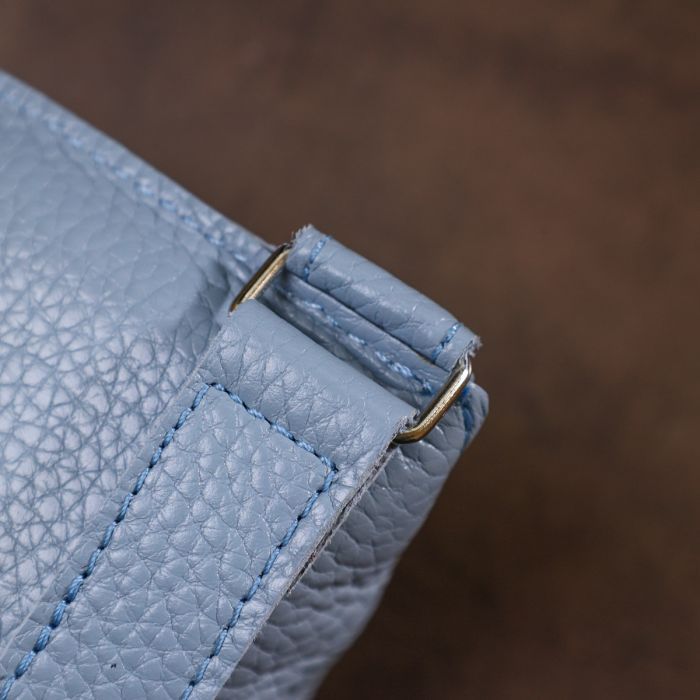 Сумка Shvigel Кожаная бананка Голубая (16374) изображение 10