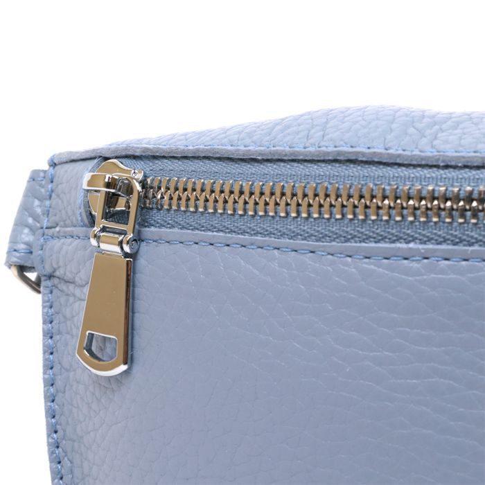 Сумка Shvigel Кожаная бананка Голубая (16374) изображение 6