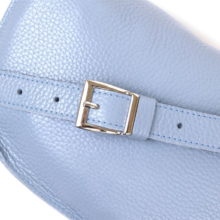 Сумка Shvigel Кожаная бананка Голубая (16374) изображение 7