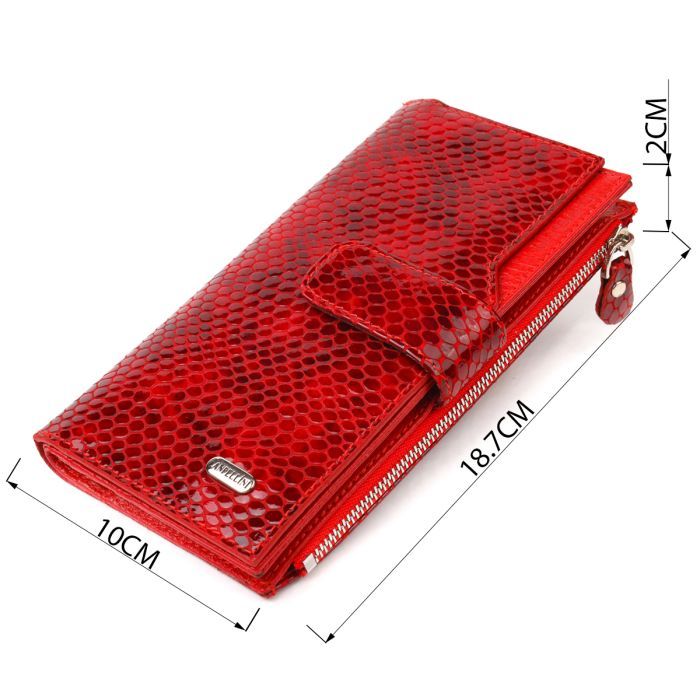 Гаманець Canpellini З натуральної шкіри Червоний (21639) зображення 4