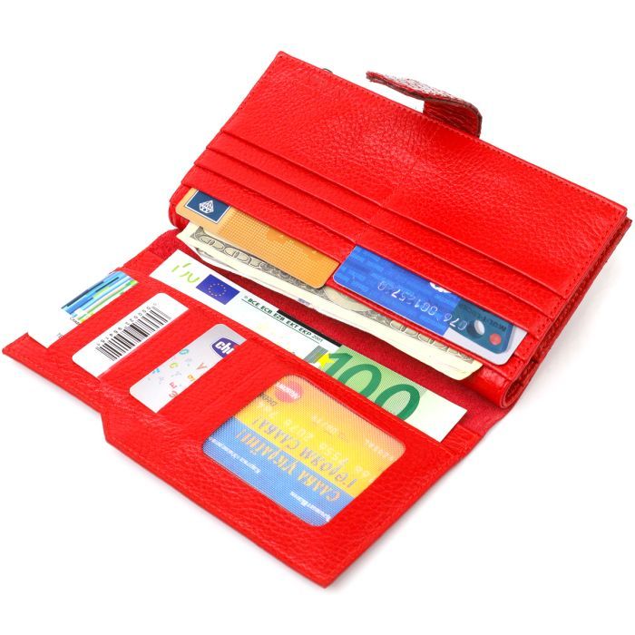 Гаманець Canpellini З натуральної шкіри Червоний (21639) зображення 6